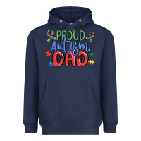 Navy proud autism dad Heavyweight Hoodie - MaliasSmallBusiness