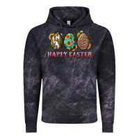 Cloud Black happy easter eggs with sunflower leopard and cactus Vintage Hoodie - RanaPortraitStore