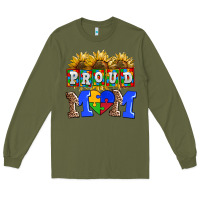 Army Green proud mom Long Sleeve Tee - AdoDesignShop