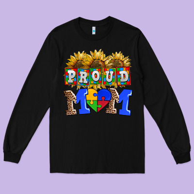 Proud Mom Long Sleeve Tee Designed By Adodesignshop
