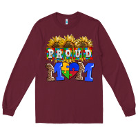 Burgundy proud mom Long Sleeve Tee - AdoDesignShop