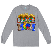Heather Grey proud mom Long Sleeve Tee - AdoDesignShop