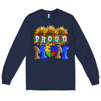 Navy proud mom Long Sleeve Tee - AdoDesignShop