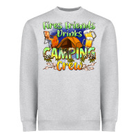 Heather Grey fires friends drinks camping crew Heavyweight Sweatshirt - Zillion Design Studio