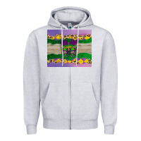 Heather Grey mardi gras mask Zipper Hoodie - AdoDesignShop