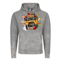 Cloud Rock school bus driver front Vintage Hoodie - texasbilliewilder