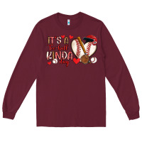 Burgundy it s a tee ball kinda day baseball Long Sleeve Tee - Artiststas