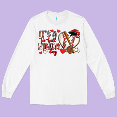 It S A Tee Ball Kinda Day Baseball Long Sleeve Tee Designed By Artiststas