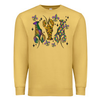Antique Gold mardi gras crawfish Premium Sweatshirt - MaliasSmallBusiness