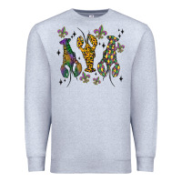Heather Grey mardi gras crawfish Premium Sweatshirt - MaliasSmallBusiness