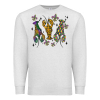 Oatmeal Heather mardi gras crawfish Premium Sweatshirt - MaliasSmallBusiness