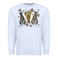 White mardi gras crawfish Premium Sweatshirt - MaliasSmallBusiness