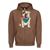 Chestnut english bulldog Zipper Hoodie - Artiststas