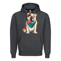 Smoke english bulldog Zipper Hoodie - Artiststas