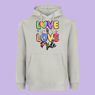 Love Is Love Pride Heavyweight Hoodie Designed By Maliassmallbusiness