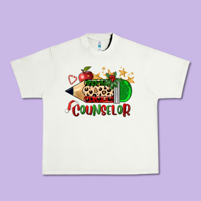 Christmas Counselor Pencil Urban Heavy Tee Designed By Fadigitalartstudio