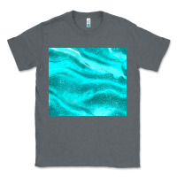 Charcoal Heather turquoise glitter Classic Tee - JahusDesignShop
