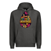 Charcoal Heather teardrop Hispanic Heritage Premium Hoodie - BundleAndBundleShop