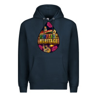 Navy teardrop Hispanic Heritage Premium Hoodie - BundleAndBundleShop