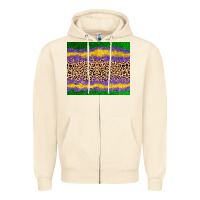 Sandshell mardi gras leopard Zipper Hoodie - AdoDesignShop