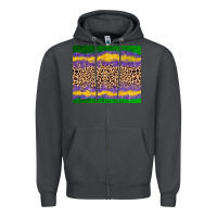 Smoke mardi gras leopard Zipper Hoodie - AdoDesignShop