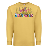 Antique Gold stay wild Premium Sweatshirt - MaliasSmallBusiness