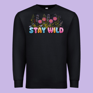 Stay Wild Premium Sweatshirt Designed By Maliassmallbusiness