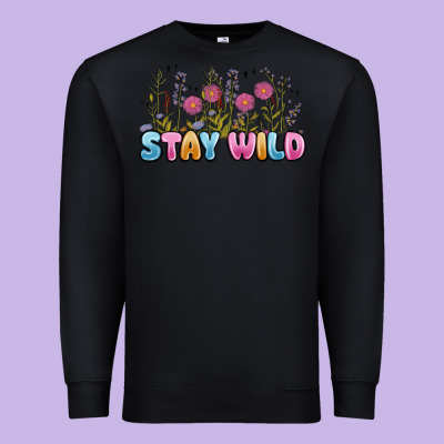 Stay Wild Premium Sweatshirt Designed By Maliassmallbusiness