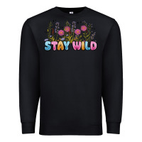 Black stay wild Premium Sweatshirt - MaliasSmallBusiness