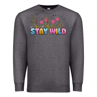 Charcoal Heather stay wild Premium Sweatshirt - MaliasSmallBusiness