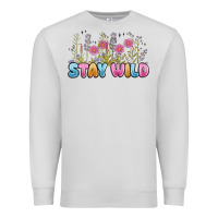 Dove Grey stay wild Premium Sweatshirt - MaliasSmallBusiness