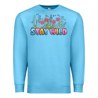 Ocean Blue stay wild Premium Sweatshirt - MaliasSmallBusiness