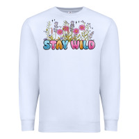 White stay wild Premium Sweatshirt - MaliasSmallBusiness