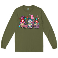 Army Green nurse gnomes Long Sleeve Tee - AdoDesignShop