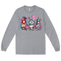 Heather Grey nurse gnomes Long Sleeve Tee - AdoDesignShop