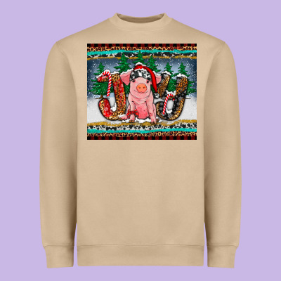 Joy Pig Heavyweight Sweatshirt Designed By Ranaportraitstore