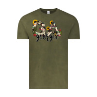 Vintage Olive georgia state cowhide serape cactus Vintage Tee - RanaPortraitStore