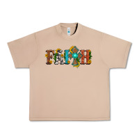 Burro faith with cross and sunflower Urban Heavy Tee - HRA Design Shop