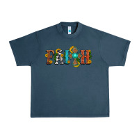 Midnight Navy faith with cross and sunflower Urban Heavy Tee - HRA Design Shop