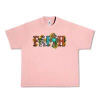 Salmon faith with cross and sunflower Urban Heavy Tee - HRA Design Shop