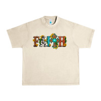 Sandshell faith with cross and sunflower Urban Heavy Tee - HRA Design Shop