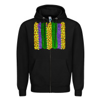 Black mardi gras leopard brushstrokes Zipper Hoodie - AdoDesignShop