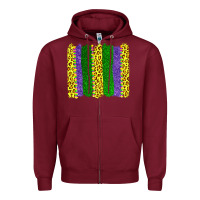 Burgundy mardi gras leopard brushstrokes Zipper Hoodie - AdoDesignShop