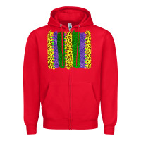 Red mardi gras leopard brushstrokes Zipper Hoodie - AdoDesignShop