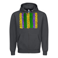 Smoke mardi gras leopard brushstrokes Zipper Hoodie - AdoDesignShop