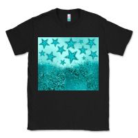 Black turquoise glitter star Classic Tee - JahusDesignShop