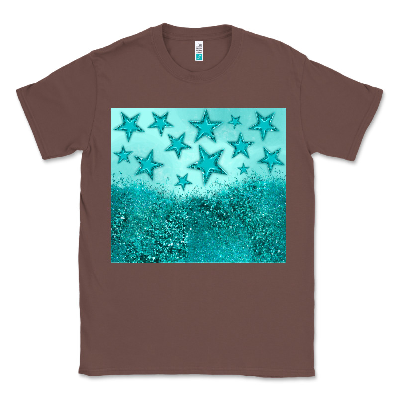 Turquoise Glitter Star Classic Tee by JahusDesignShop | Teevron