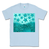 Dusty Blue turquoise glitter star Classic Tee - JahusDesignShop