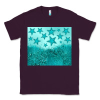 Plum turquoise glitter star Classic Tee - JahusDesignShop
