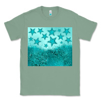 Sage turquoise glitter star Classic Tee - JahusDesignShop